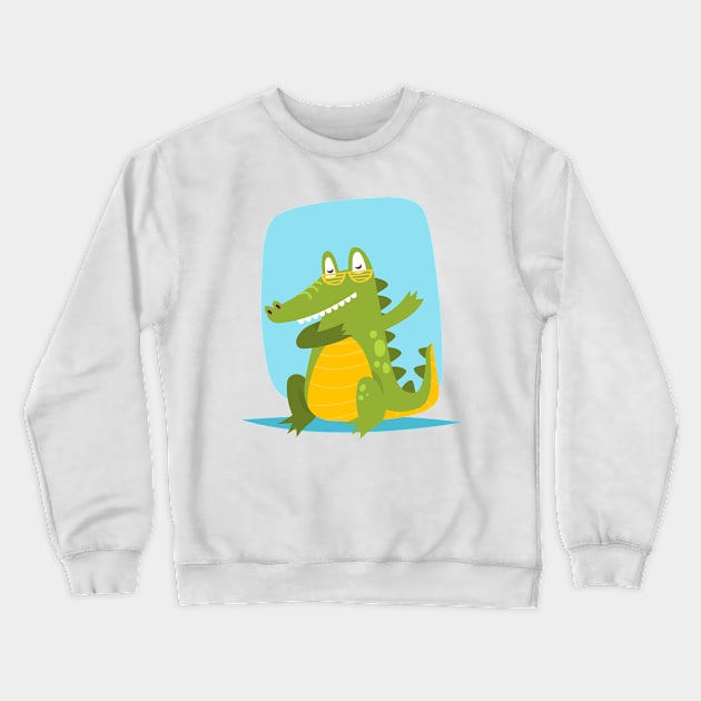 The alligator crocodile returns its inclusion Crewneck Sweatshirt by hossamimam